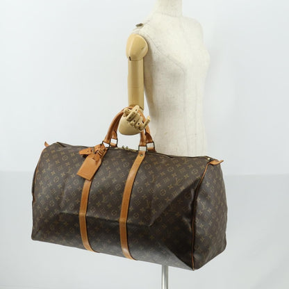 Louis Vuitton Keepall Bag Monogram Canvas, BROWN, CANVAS, Travel bag