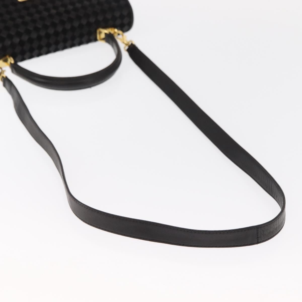 Bally Vintage Handbag Leather, BLACK, LEATHER, Handbag