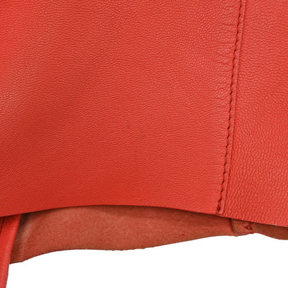 Celine Horizontal Cabas Tote Leather, RED, LEATHER, Tote bag