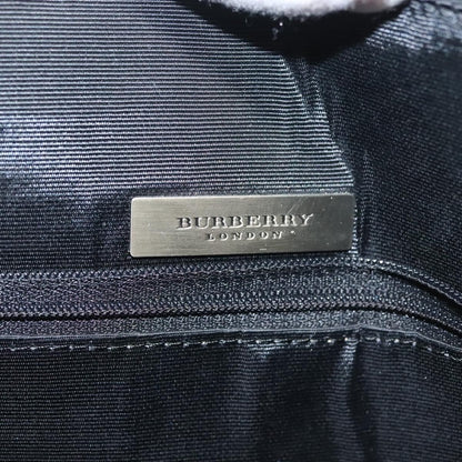 Burberry Nova Check Handbag Leather and Nylon, BLACK, LEATHER, Handbag