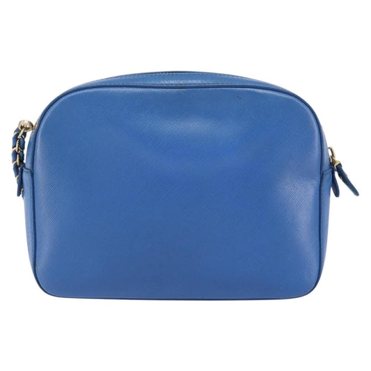 Salvatore Ferragamo Vala Chain Shoulder bag Leather, BLUE, LEATHER, Shoulder bag