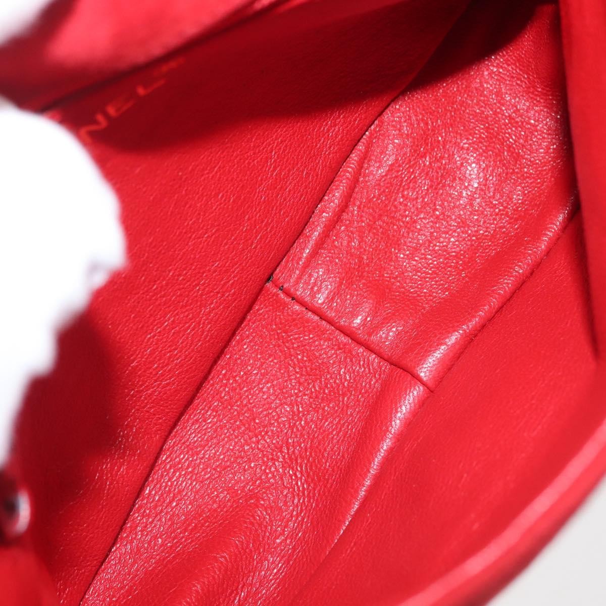 Chanel Vintage Tassel Full Flap Shoulder Bag Quilted Suede, RED, SUEDE, Shoulder bag