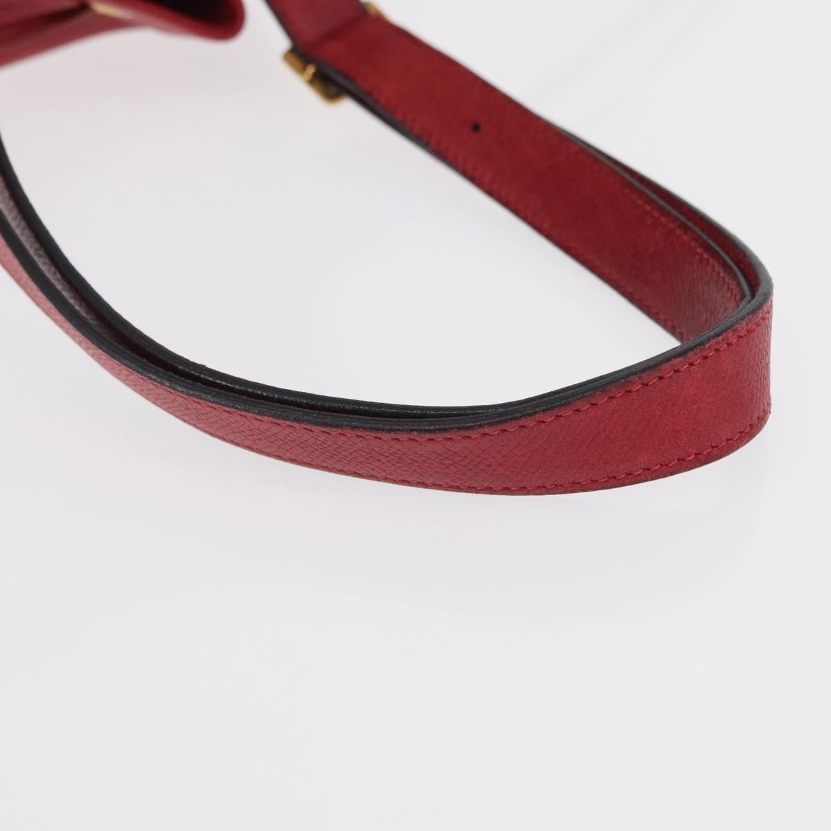 Hermes Market Handbag Leather, RED, LEATHER, Shoulder bag