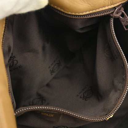 Loewe Anagram handbag Leather, BROWN, LEATHER, Handbag