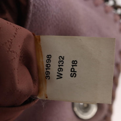 Stella McCartney Falabella Fold Over Crossbody Bag Suede, PINK, SUEDE, Crossbody bag