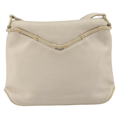 Celine Vintage Shoulder Bag Leather, BEIGE, LEATHER, Shoulder bag