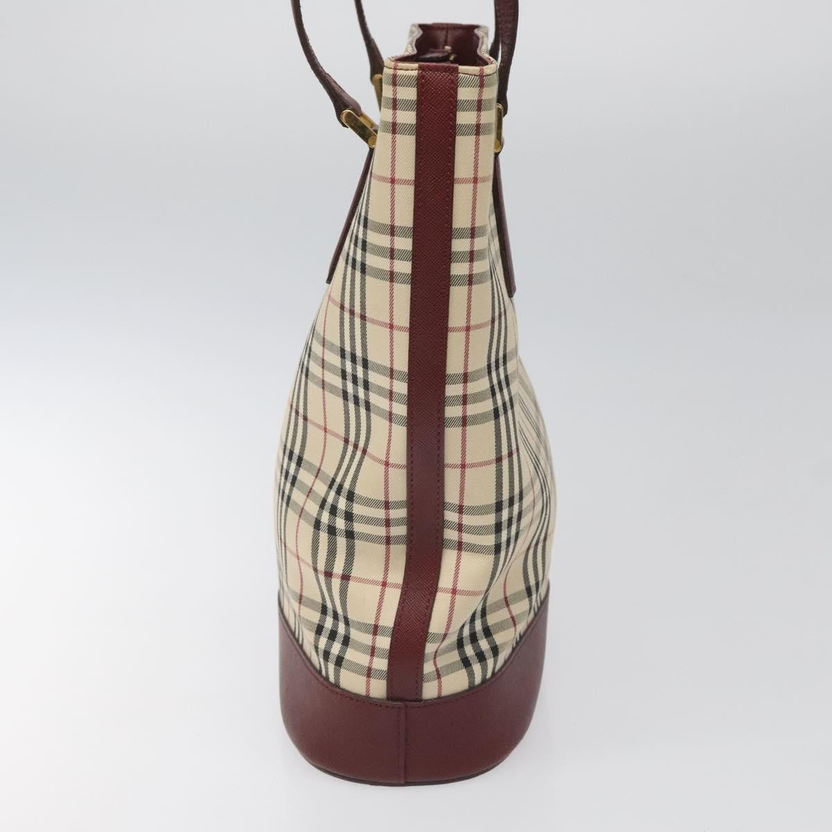 Burberry Nova Check Tote Canvas and Leather, BEIGE, CANVAS, Tote bag