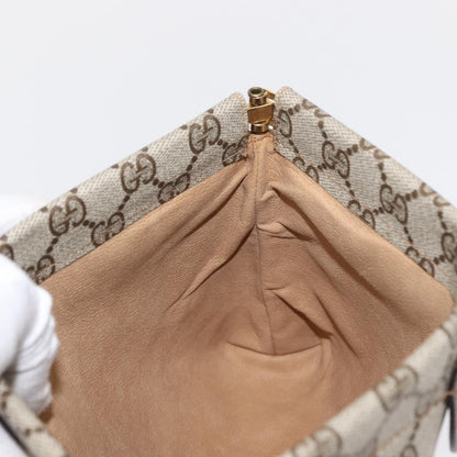 Gucci GG Supreme Clutch bag PVC, BEIGE, PVC, Clutche & pouche