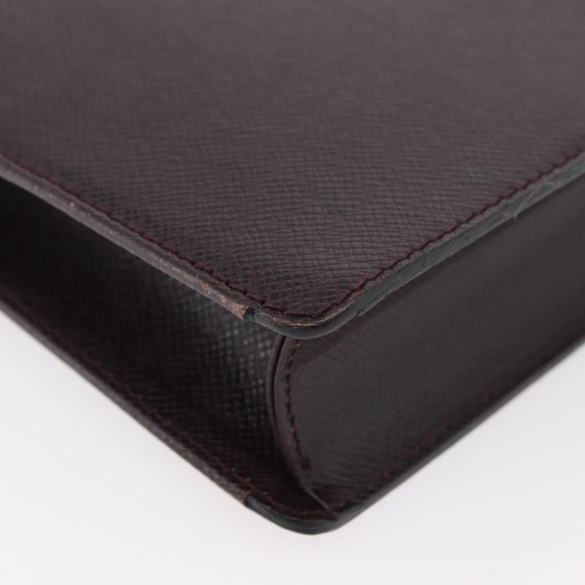 Louis Vuitton Serviette Kourad Briefcase Taiga Leather, Burgundy, Leather, Briefcase