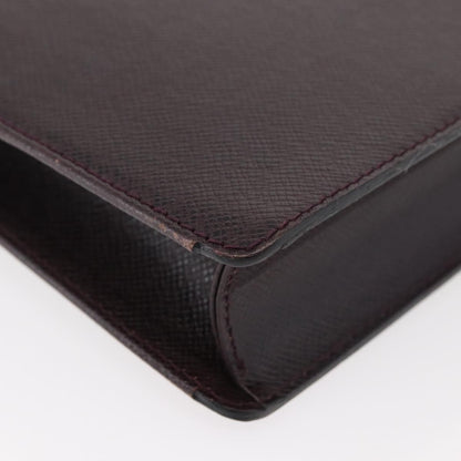 Louis Vuitton Serviette Kourad Briefcase Taiga Leather, Burgundy, Leather, Briefcase