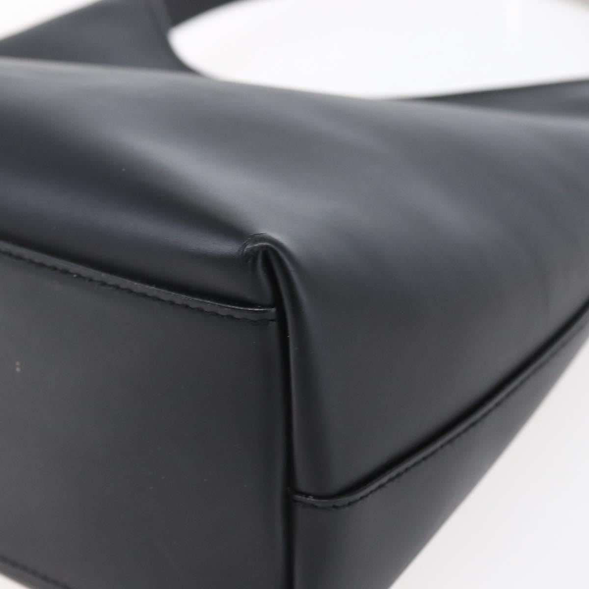 Gucci Metal Handle Hobo Leather, BLACK, LEATHER, Shoulder bag