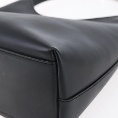 Gucci Metal Handle Hobo Leather, BLACK, LEATHER, Shoulder bag