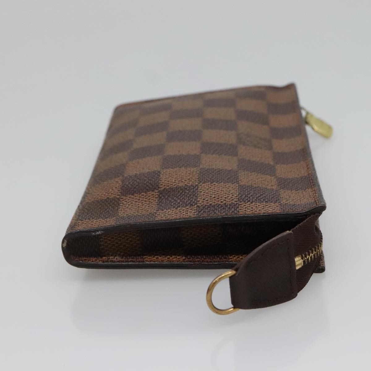 Louis Vuitton Marais Bucket Zip Pouch Damier, BROWN, CANVAS, Clutche & pouche