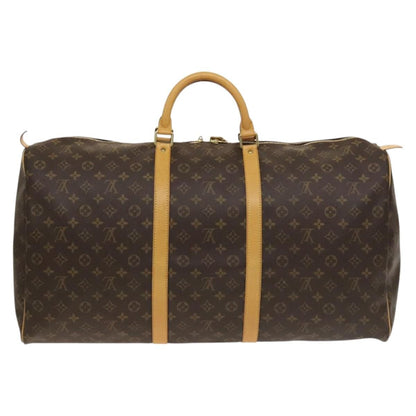 Louis Vuitton Keepall Bag Monogram Canvas, BROWN, CANVAS, Travel bag