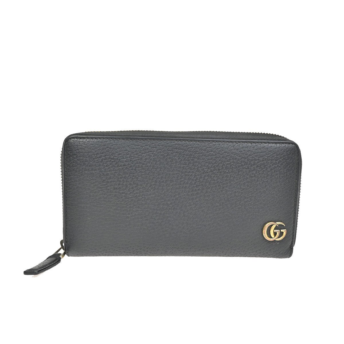 Gucci GG Marmont Zip Around Wallet Leather, BLACK, LEATHER, Wallets