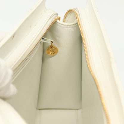 Chanel CC Shoulder Bag Quilted Caviar, WHITE, LEATHER, Shoulder bag