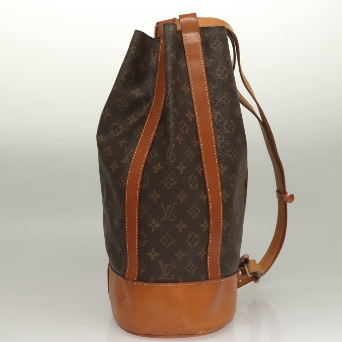 Louis Vuitton Randonnee Backpack Monogram Canvas, BROWN, CANVAS, Shoulder bag