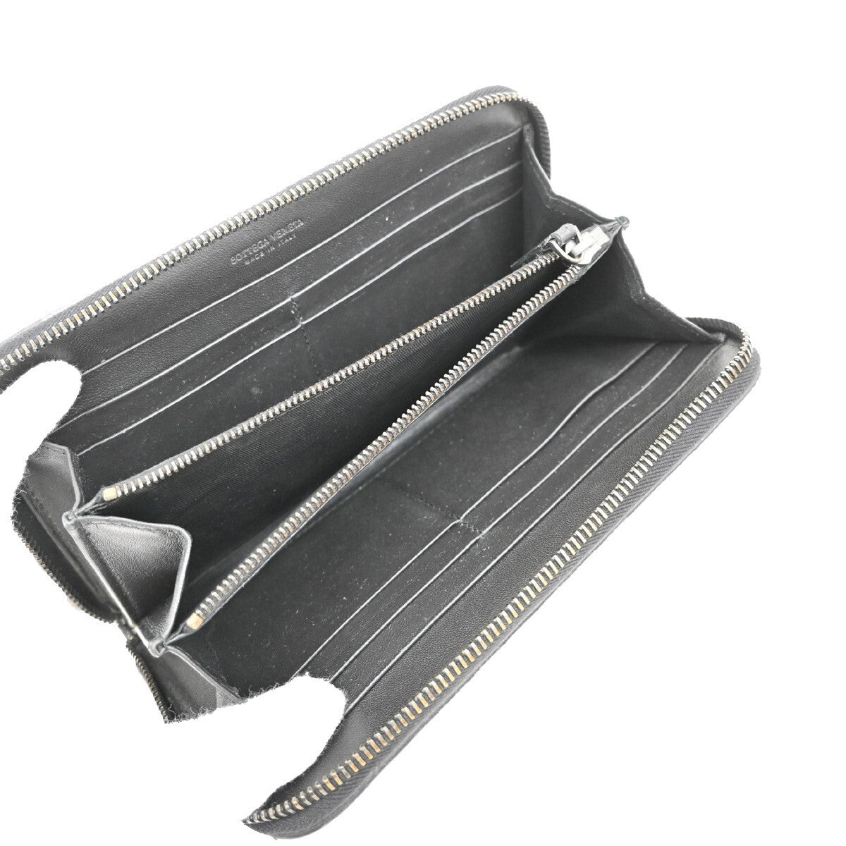 Bottega Veneta Intrecciato Wallet Leather, BLACK, LEATHER, Wallets