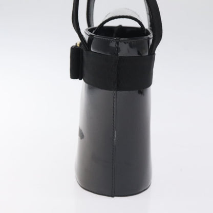 Salvatore Ferragamo Vara Bow Top Handle Bucket Bag Patent Leather, BLACK, PATENT_LEATHER, Handbag