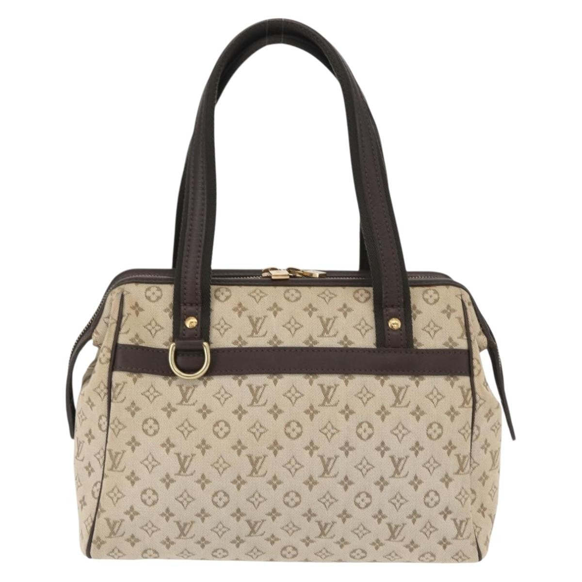 Louis Vuitton Josephine Handbag Mini Lin, KHAKI, CANVAS, Handbag