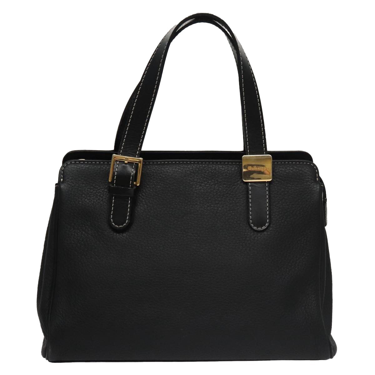 Burberry Vintage Handbag Leather, BLACK, LEATHER, Handbag