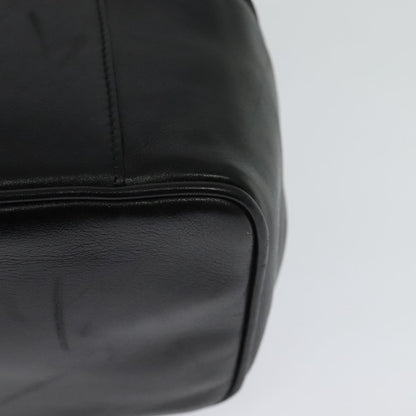 Salvatore Ferragamo Vintage Gancini Pochette Leather, BLACK, LEATHER, Handbag