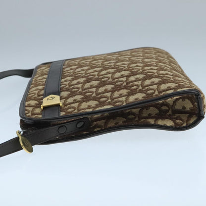 Christian Dior Vintage Trotter Shoulder Bag Canvas, BROWN, CANVAS, Shoulder bag
