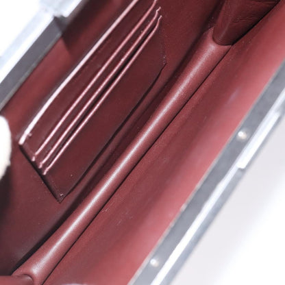 Celine Clasp Crossbody Bag Leather, PURPLE, LEATHER, Crossbody bag