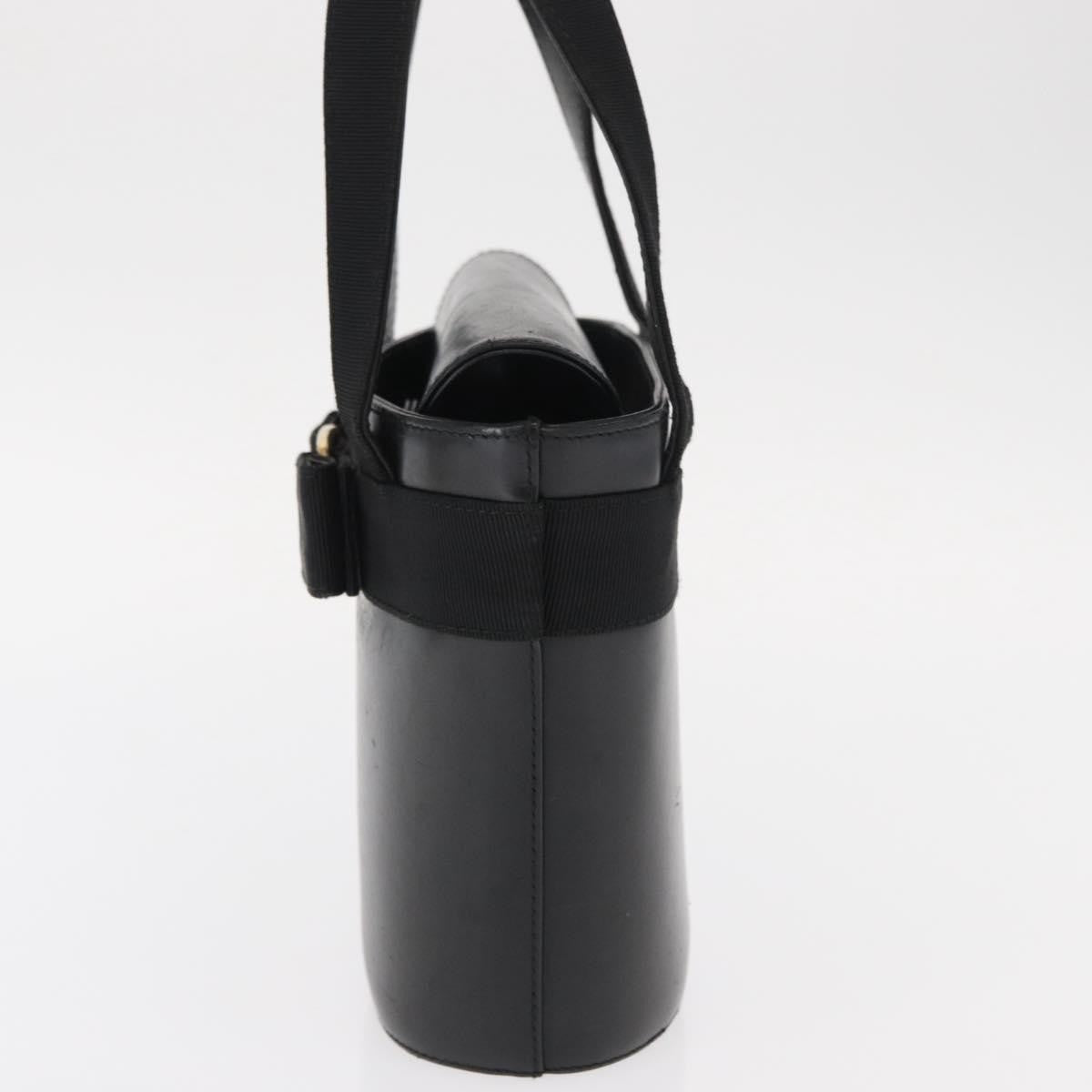 Salvatore Ferragamo Vara Bow Top Handle Bucket Bag Leather, BLACK, LEATHER, Handbag