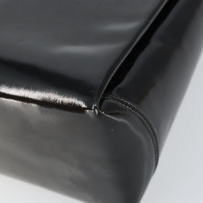 Gucci Vintage Handbag Enamel, BLACK, PATENT_LEATHER, Handbag