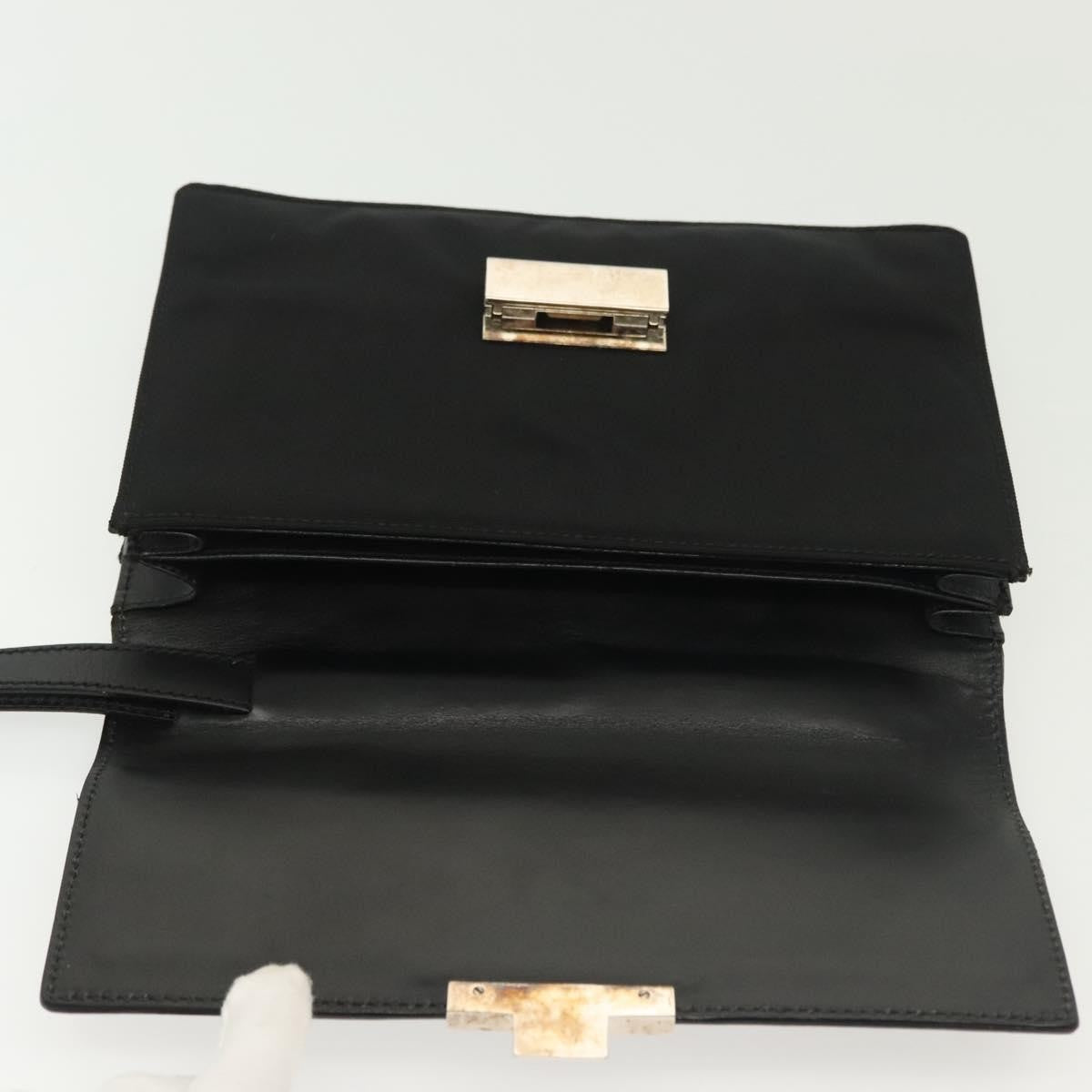 Gucci Pochette Nylon, BLACK, NYLON, Clutche & pouche