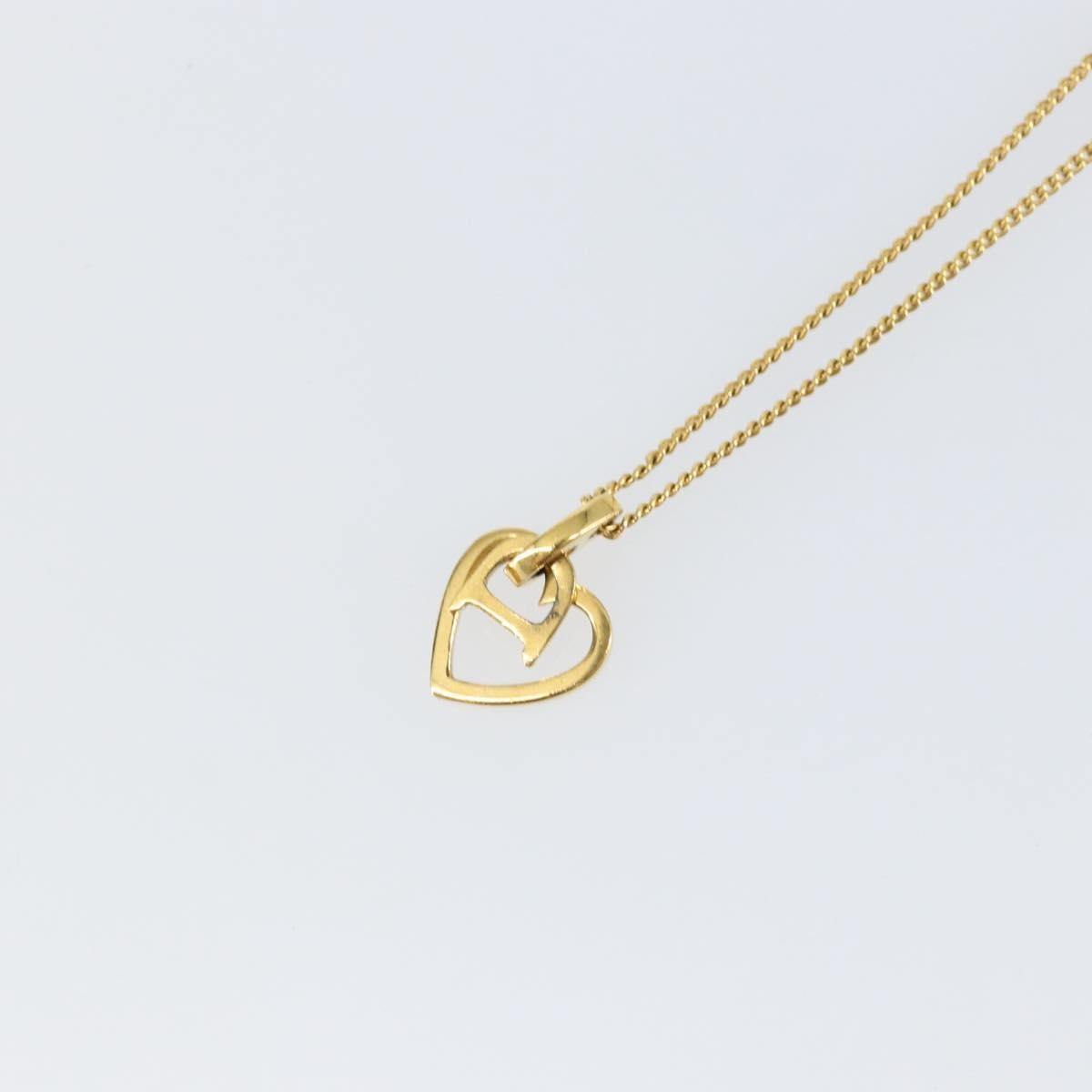 Christian Dior CD Heart Necklace Metal, GOLD, METAL, Necklace