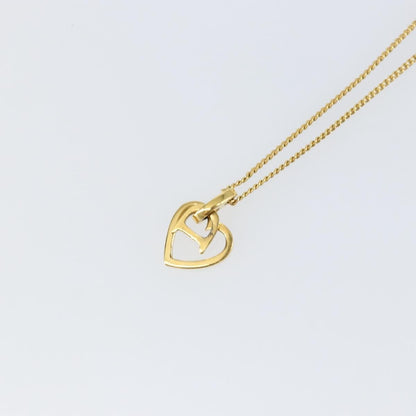Christian Dior CD Heart Necklace Metal, GOLD, METAL, Necklace