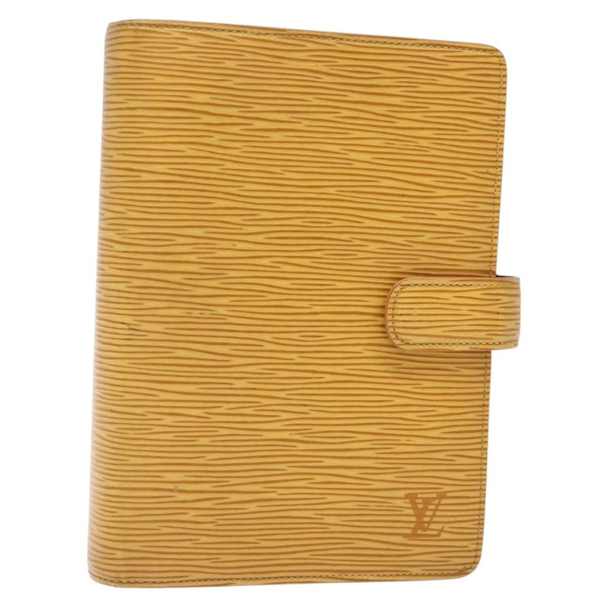 Louis Vuitton Agenda Cover Epi Leather, YELLOW, LEATHER, Wallets