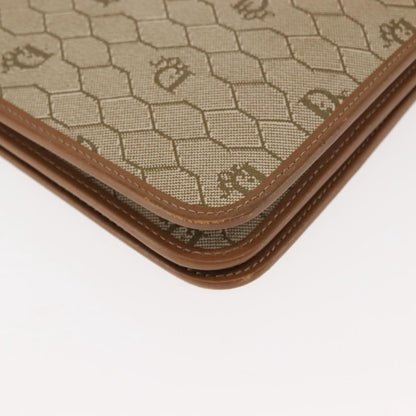 Christian Dior Vintage Honeycomb chain Canvas, BEIGE, CANVAS, Shoulder bag