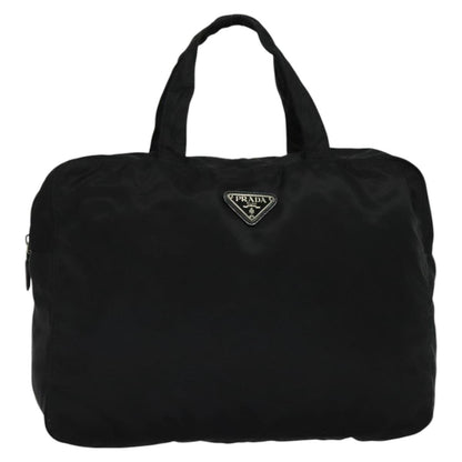 Prada Vintage Zip Handbag Tessuto, BLACK, NYLON, Handbag