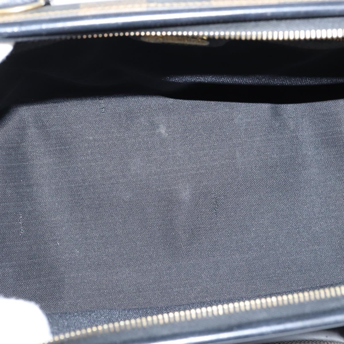 Fendi Vintage Pequin Boston Bag Coated Canvas, BROWN, CANVAS, Handbag