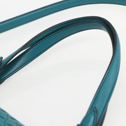 Bottega Veneta Monaco Convertible Satchel Leather with Intrecciato Detail, TURQUOISE, LEATHER, Handbag