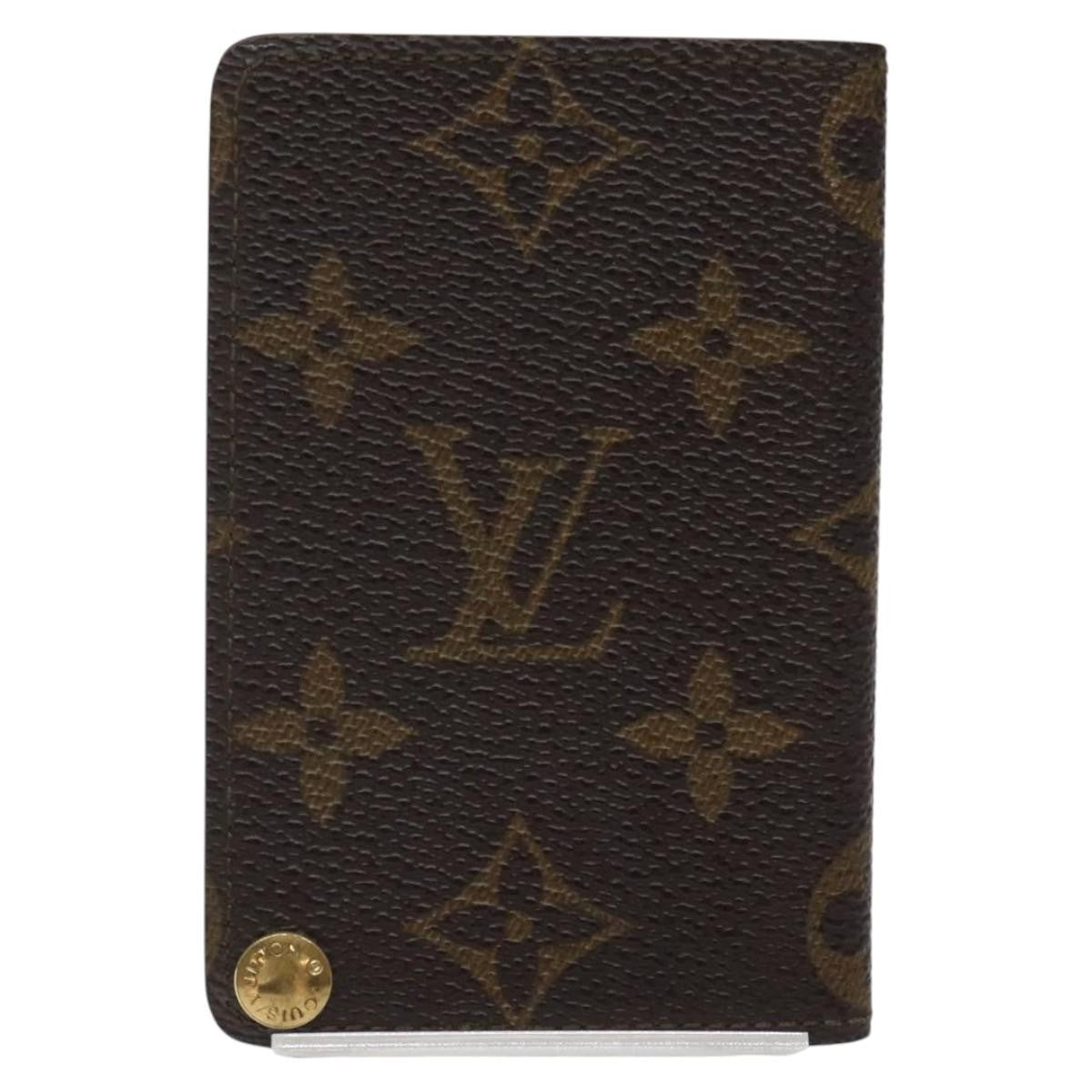 Louis Vuitton Porte Cartes Pression Card Case Monogram Canvas, BROWN, CANVAS, Card Holders