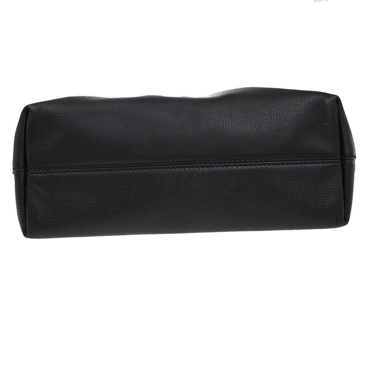 Prada Embossed Logo Convertible Open Tote Vitello Daino, BLACK, LEATHER, Tote bag