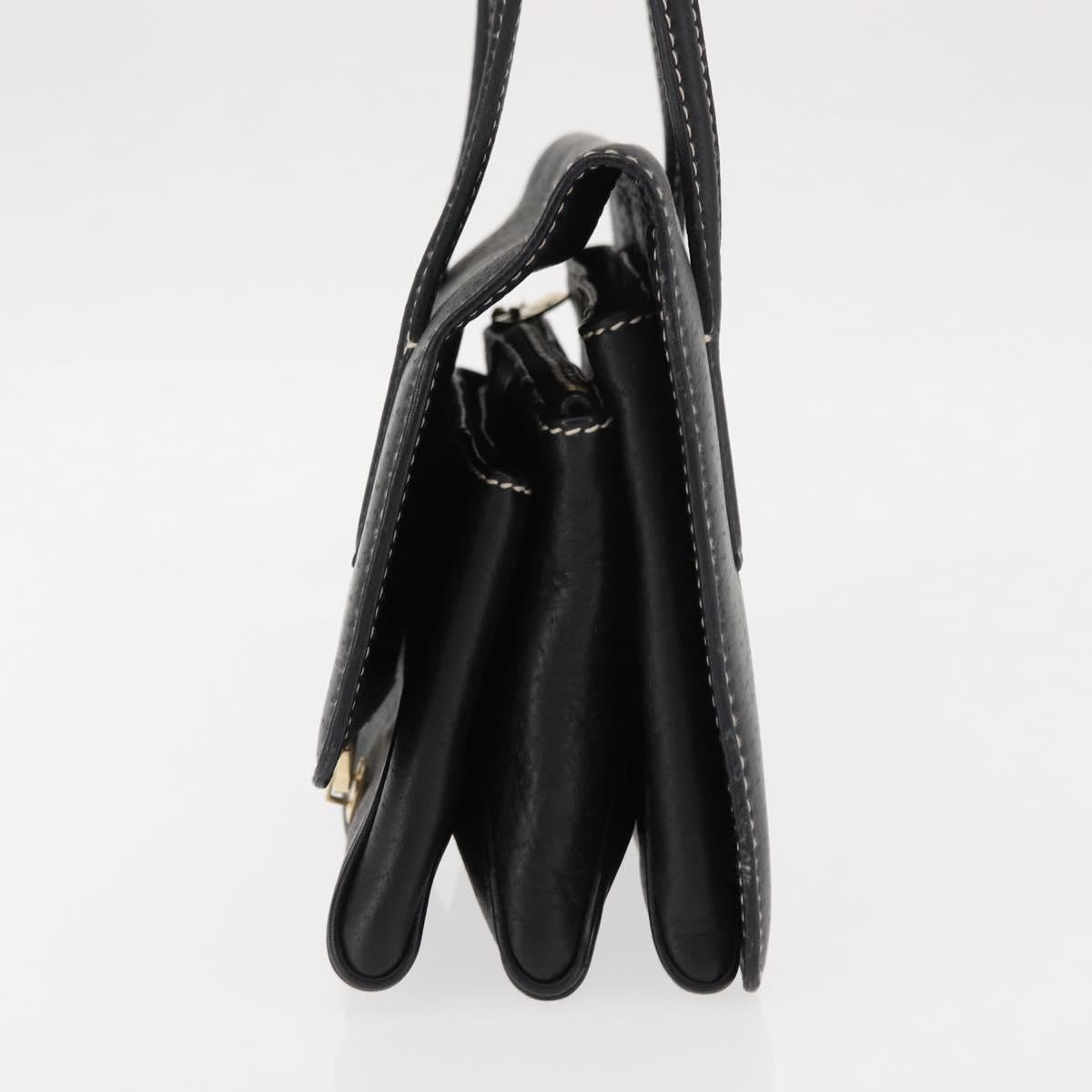 Salvatore Ferragamo Flap Shoulder Bag Leather, BLACK, LEATHER, Shoulder bag