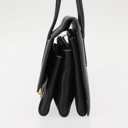 Salvatore Ferragamo Flap Shoulder Bag Leather, BLACK, LEATHER, Shoulder bag