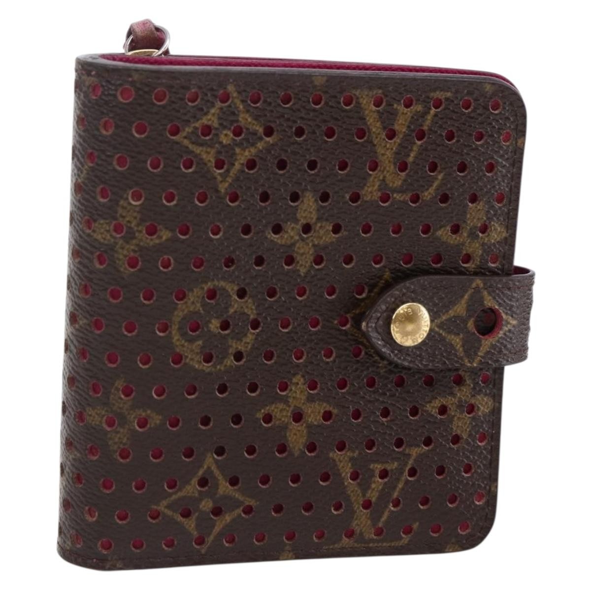 Louis Vuitton Perfo  Compact Zip Wallet Canvas, PINK, CANVAS, Wallets