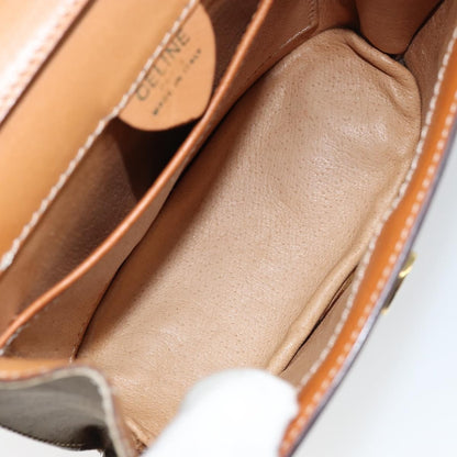 Celine Vintage Macadam Shoulder Bag Canvas, BEIGE, CANVAS, Shoulder bag