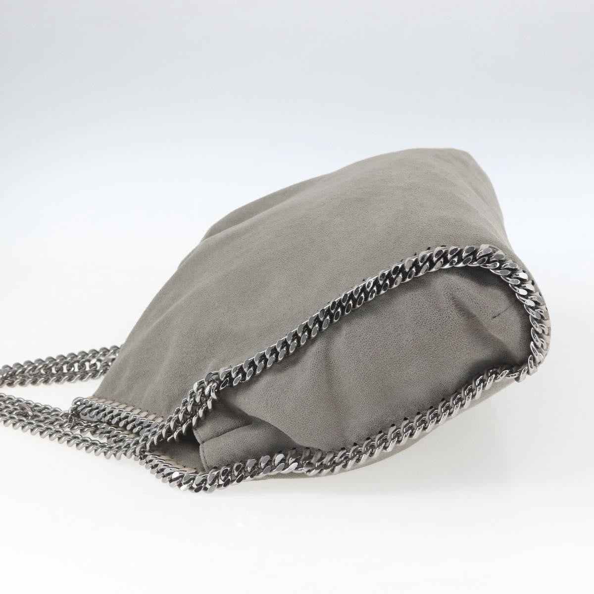 Stella McCartney Falabella Fold Over Bag Shaggy Deer, GRAY, POLYESTER, Shoulder bag
