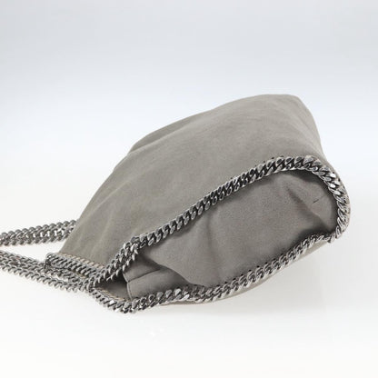 Stella McCartney Falabella Fold Over Bag Shaggy Deer, GRAY, POLYESTER, Shoulder bag