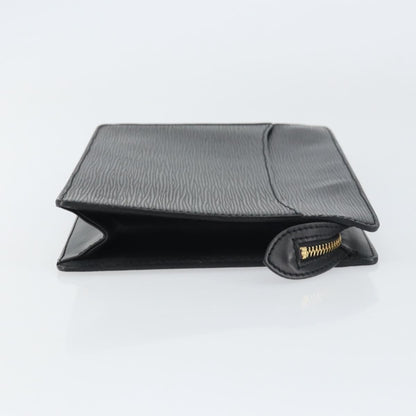 Louis Vuitton Pochette Homme Epi Leather, BLACK, LEATHER, Clutche & pouche