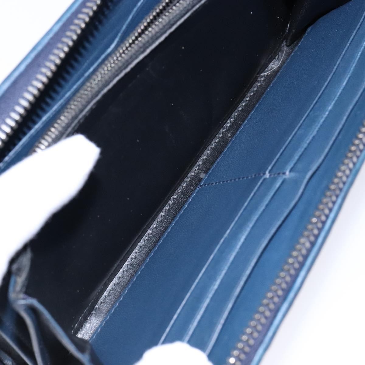 Bottega Veneta Intrecciato Wallet Leather, NAVY, LEATHER, Wallets