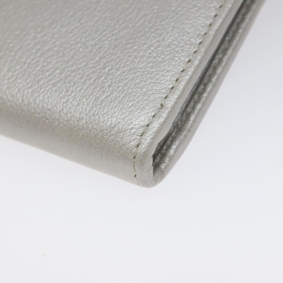 Chanel Camellia Zip Around Organizer Leather, SILVER, LEATHER, Wallets