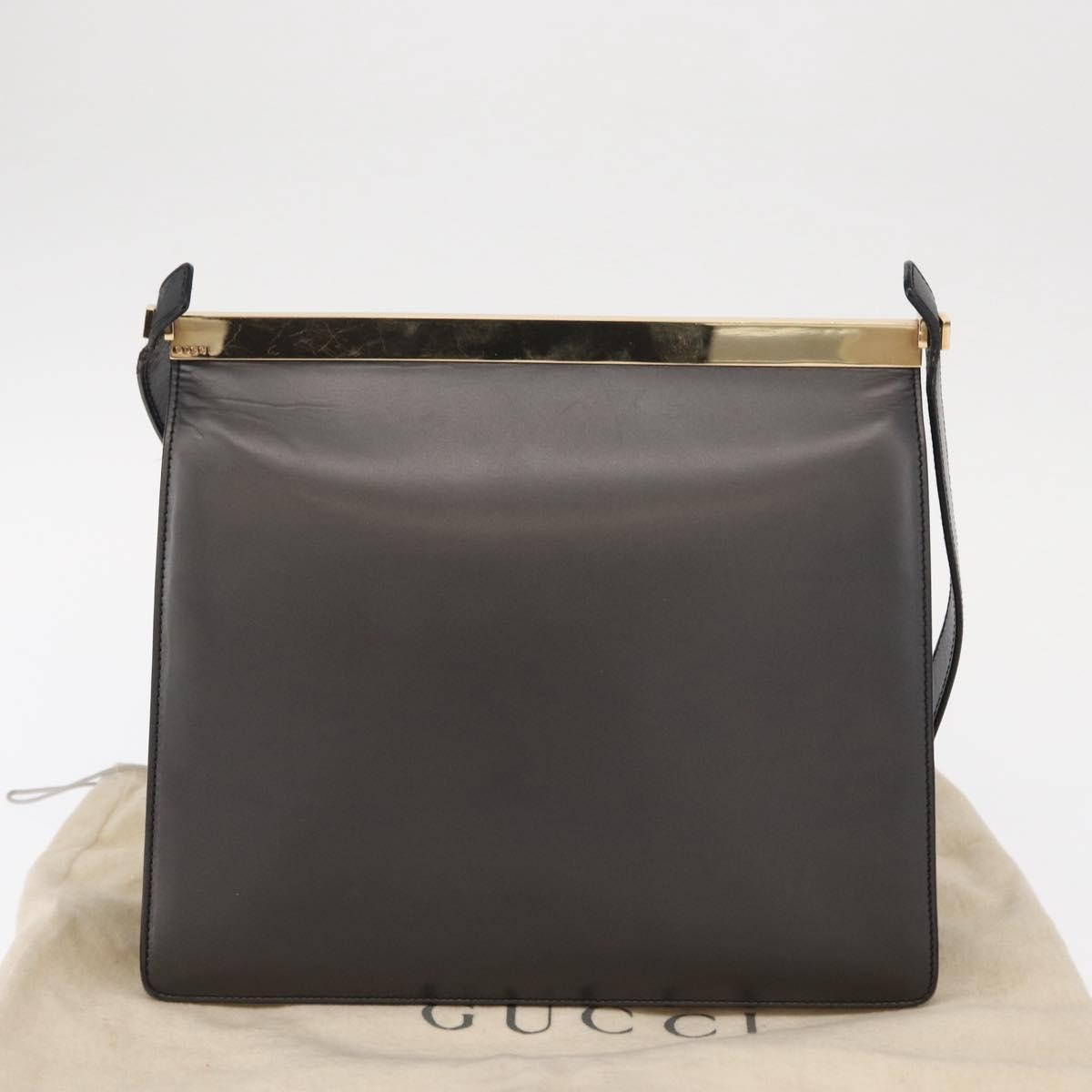 Gucci Vintage Shoulder Bag Leather, BLACK, LEATHER, Shoulder bag
